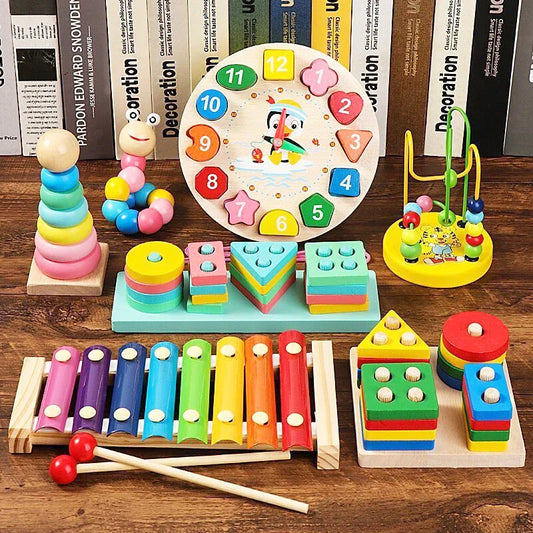 Gioco Montessori in Legno per Bambini 1-3 Anni – Regalo Educativo per Bimbi e Bimb